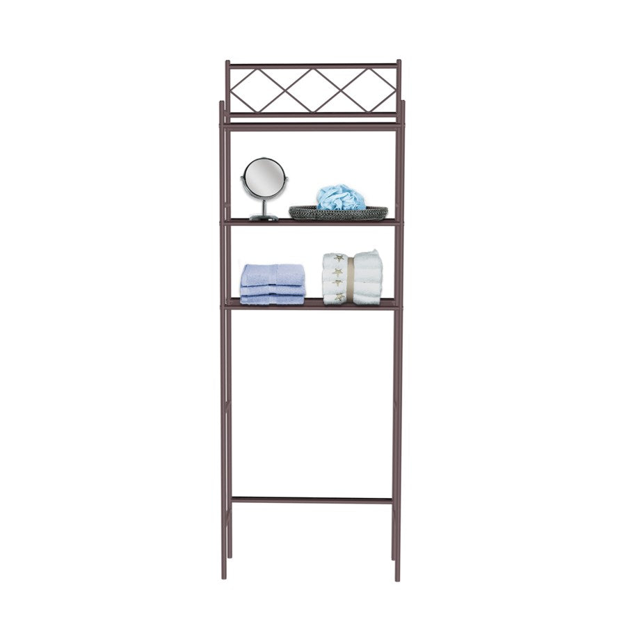 J&V Textiles 3-Shelf Metal Bathroom Organizer Over The Toilet