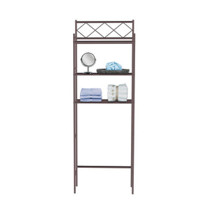 J&V Textiles 3-Shelf Metal Bathroom Organizer Over The Toilet