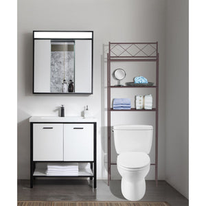 J&V Textiles 3-Shelf Metal Bathroom Organizer Over The Toilet