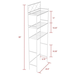 J&V Textiles 3-Shelf Metal Bathroom Organizer Over The Toilet