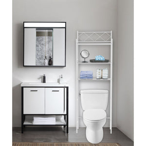 J&V Textiles 3-Shelf Metal Bathroom Organizer Over The Toilet