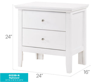 English Dovetailed Drawers Nightstand