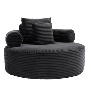Round Sofa Bed With 3 Pillows For Living Room