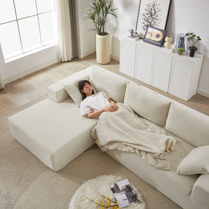 Modern Chenille Upholstered Sectional Sofa Couch Set