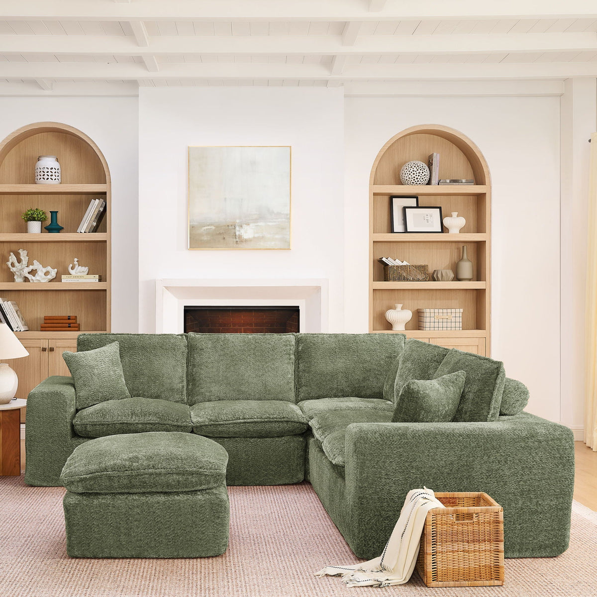 Sectional Sofa With Moveable Ottoman