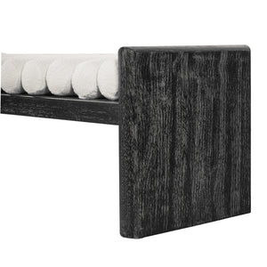 62.8" Modern Chenille Upholstered Bench