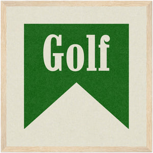 Framed Golf Banner Green Art Print