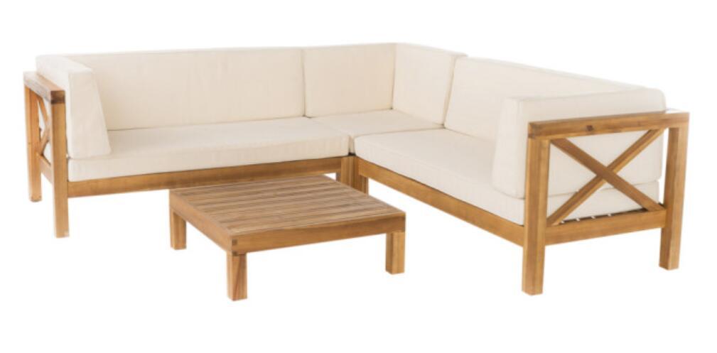 Brava X-Back 4-Piece Sofa Set Beige