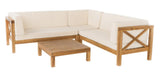Brava X-Back 4-Piece Sofa Set Beige