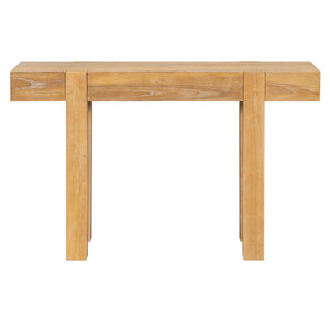 TREXM Rustic Minimalist Console Table with Hidden Drawer