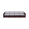 Contemporary Outdoor Rattan Wicker Sectional Seating Group With Cushions