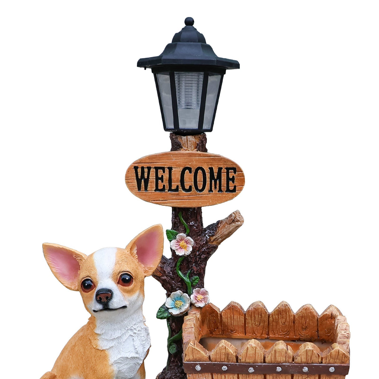 Sitting Chihuahua Dog Planter Statue
