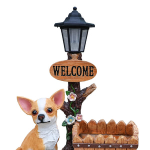 Sitting Chihuahua Dog Planter Statue