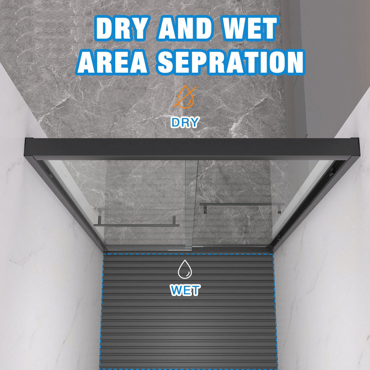 Aluminum Frame Double Sliding Shower Door