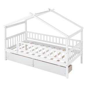 House Bed With 2 Drawers