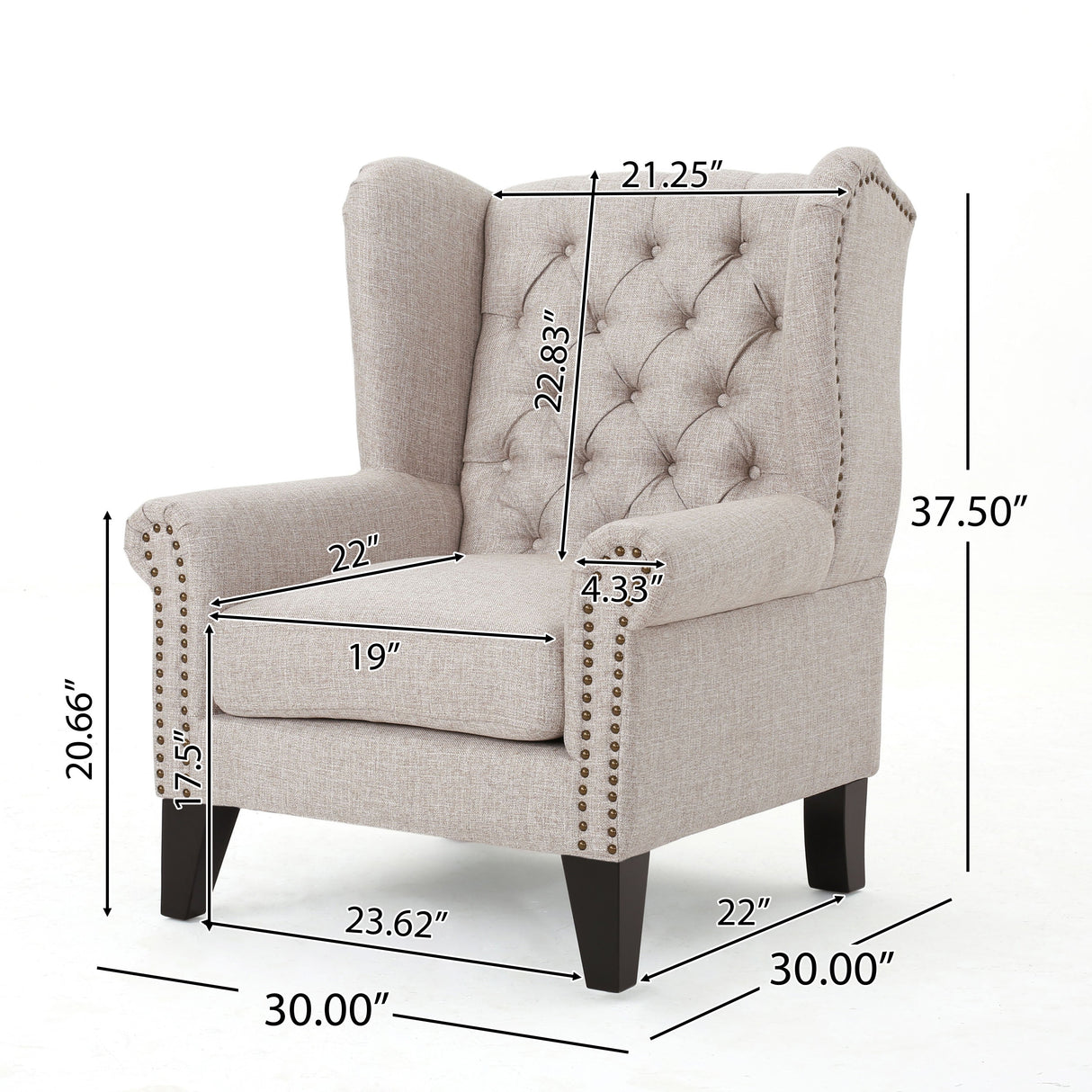 Heirloom-Inspired Tufted Armchair by Christopher Knight Home