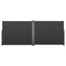 Retractable Side Awning, 71" x 236" Patio Screen with Waterproof Polyester Fabric