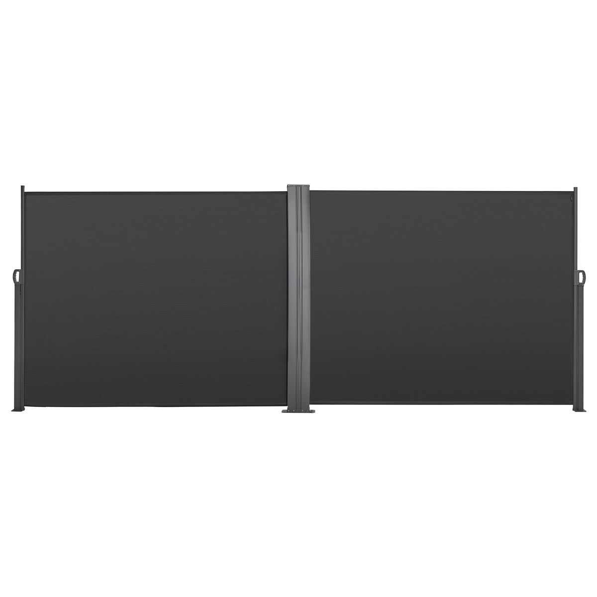 Retractable Side Awning, 71" x 236" Patio Screen with Waterproof Polyester Fabric