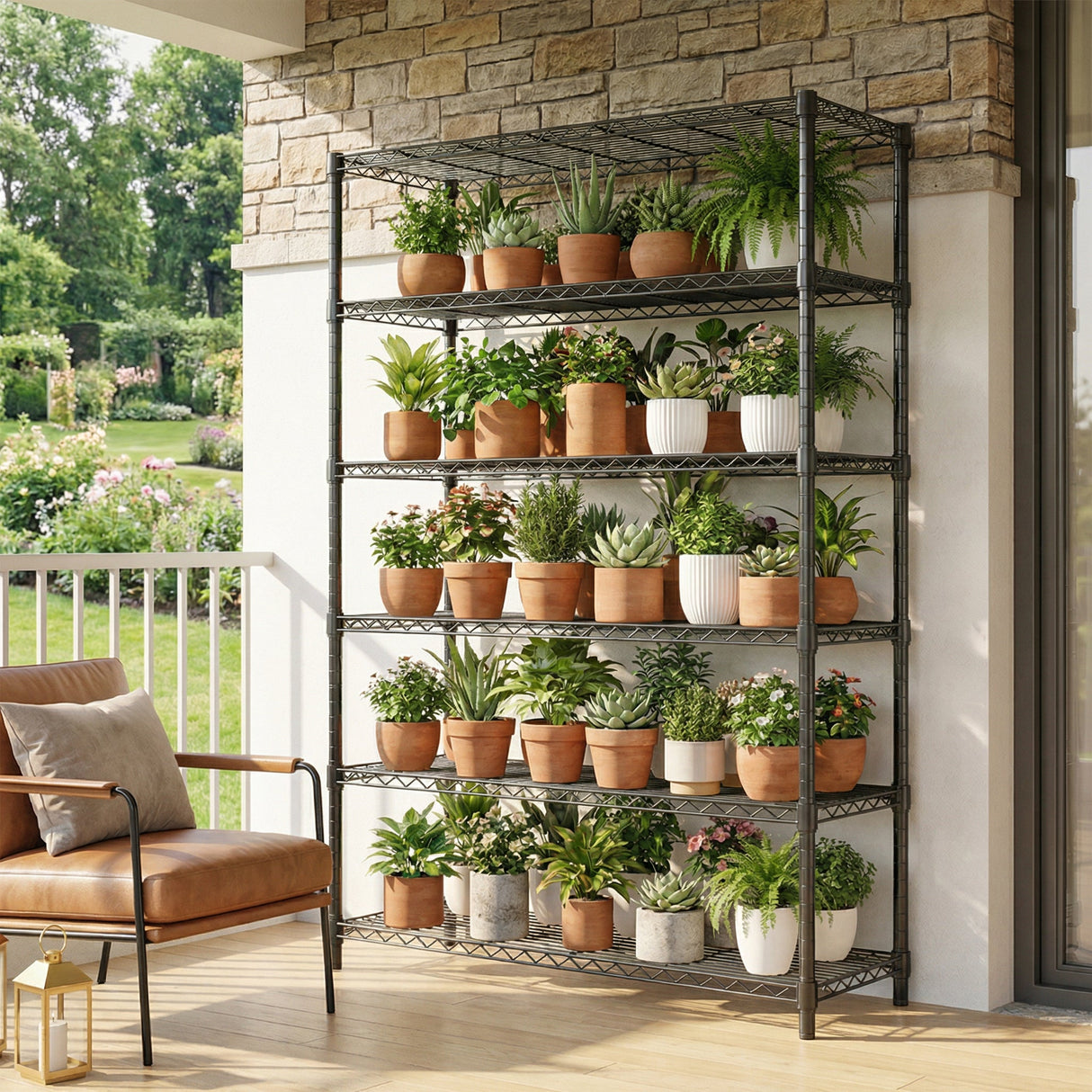 6-Tiers Storage Shelves - 2100LBS Capacity