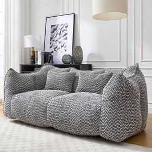 Comfortable Dual Beanbag Chair With High Resilience Foam Core For 2 People