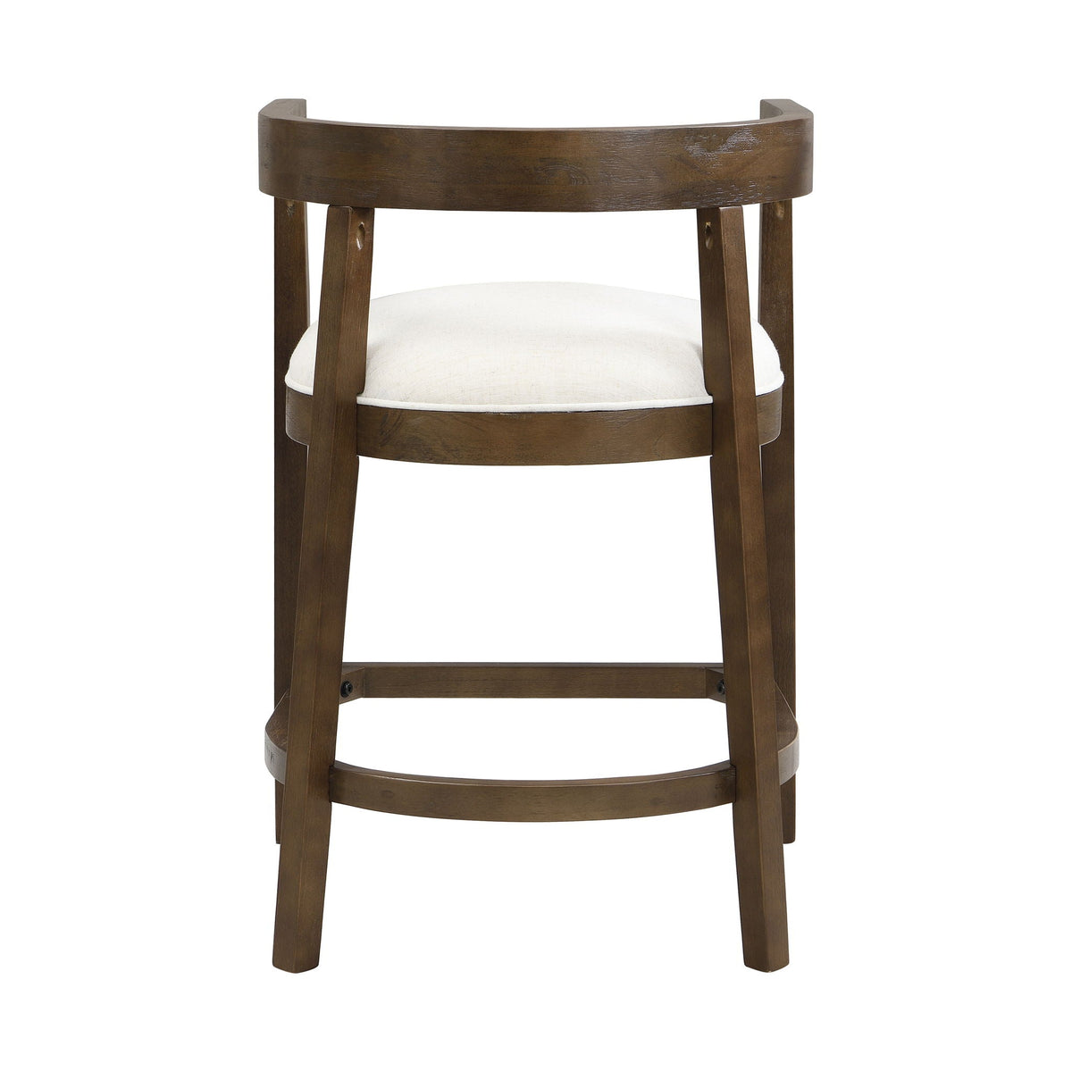 Modern Rubberwood Counter Stool Set With Upholstered Seats