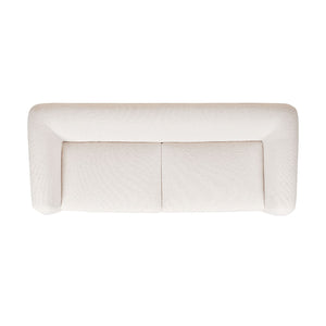 Alpine Luxurious Upholstery Sherpa Sofa with Removable Cushions - Available in White, Black, or Dark Green