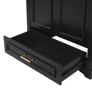 Bathroom Vanity With Sink, Cabinet & 2 Soft Closing Doors & Adjustable Shelf