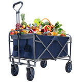 Outdoor garden multipurpose micro collapsible beach trolley cart camping folding wagon