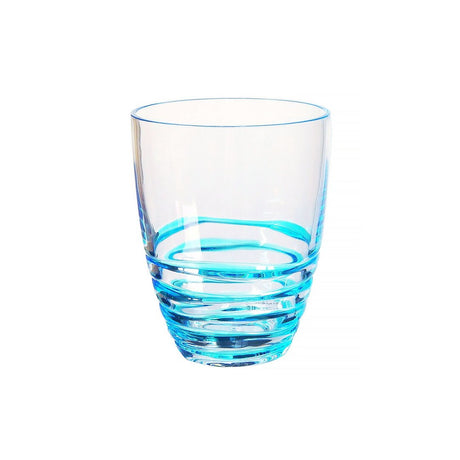 Swirl Unbreakable Crystal-Clear Tumblers – Set of 4 (Blue)