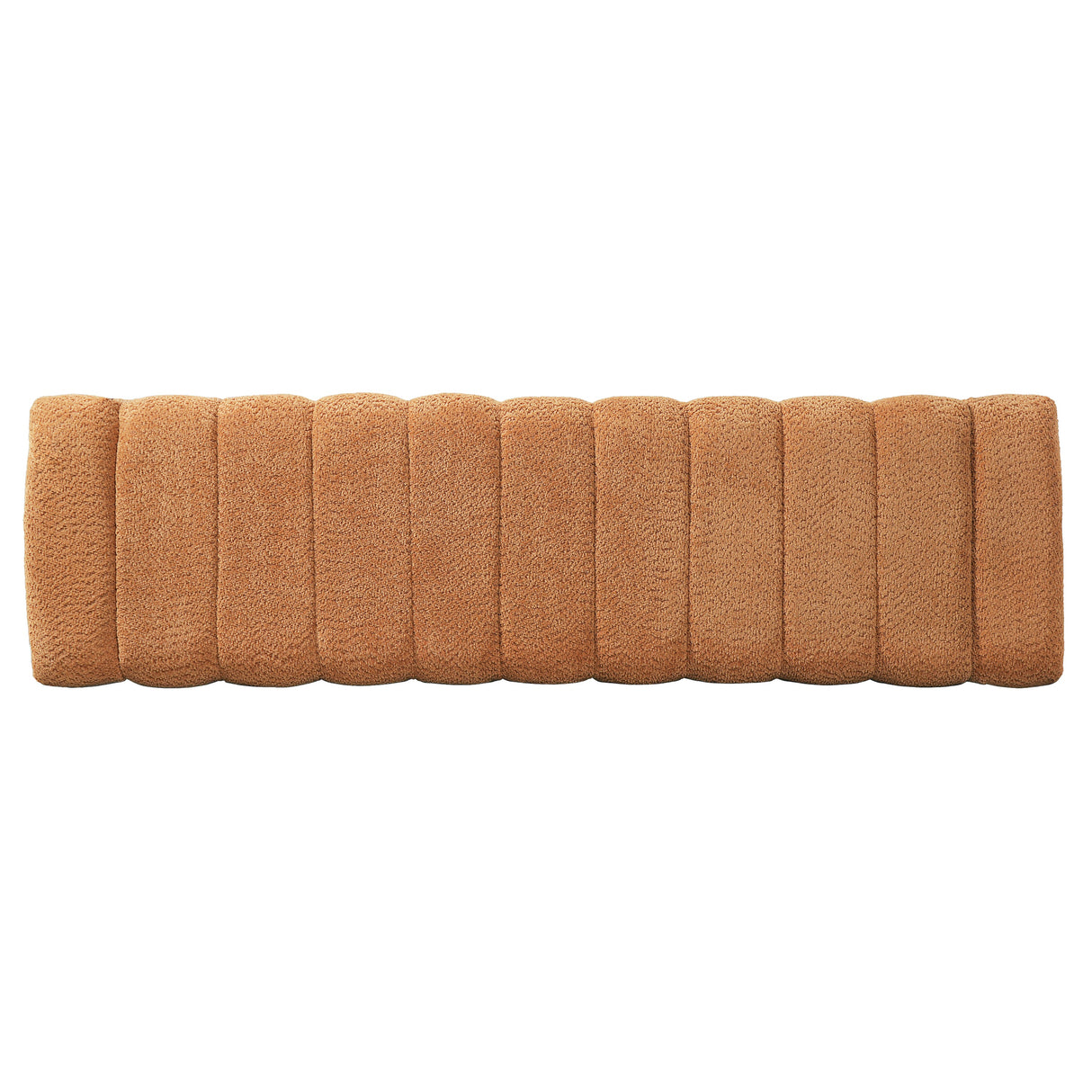 63-Inch Modern Minimalist Multi-Functional Boucle Bench in Orange
