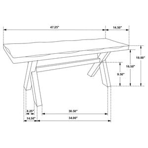 Knotty - Dining Bench - Brown