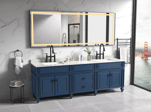96 x 36 Inch LED Bathroom Mirror with Aluminum Frame