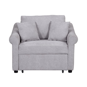 Convertible Sleeper Chair With Adjustable Backrest, 3 In 1 Lounger Chair Turns Into Bed, Single Bed For Living Room