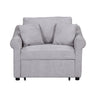 Convertible Sleeper Chair With Adjustable Backrest, 3 In 1 Lounger Chair Turns Into Bed, Single Bed For Living Room