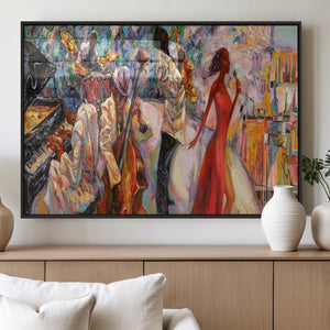 Abstract Afro American Jazz Canvas Wall Art | Music-Inspired
