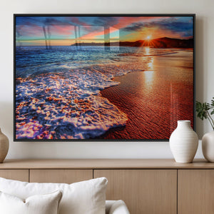 Colorful Coastal Sunset on the Beach Canvas Print, Ocean