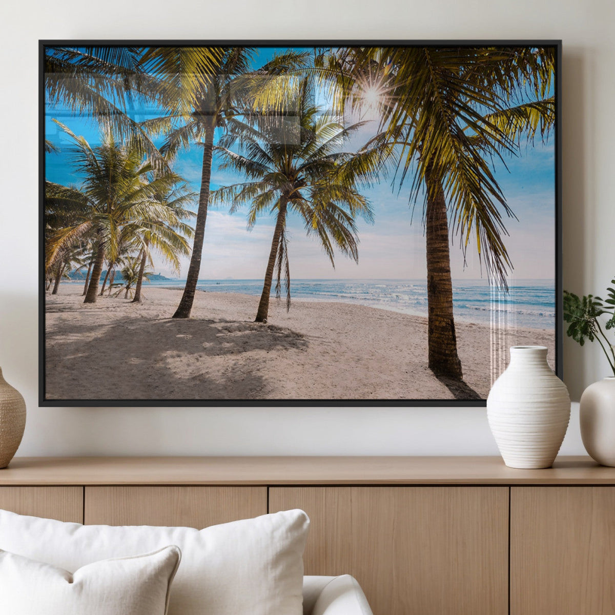 Palm Beach Tropical Island Wall Art Canvas Print