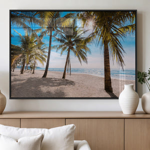 Palm Beach Tropical Island Wall Art Canvas Print