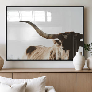 Texas Longhorn Wall Art Canvas Print | 3-Panel Large