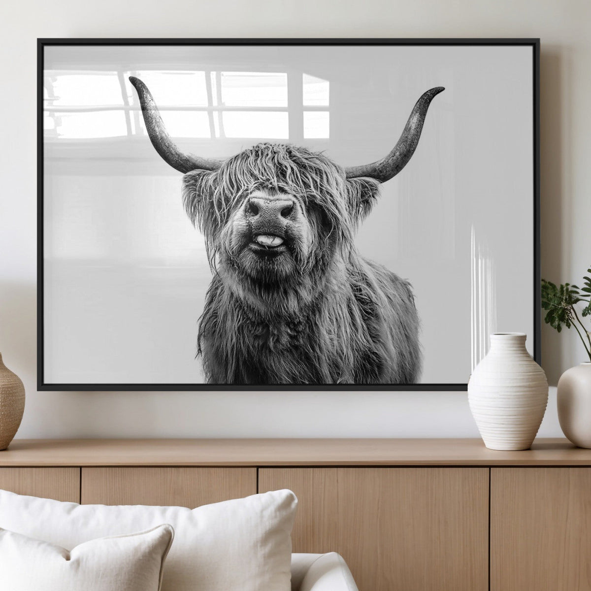 Fanny Scottish Highland Cow Cattle Art Print Farmhouse Wall