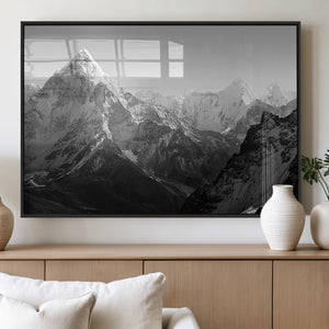 Everest Himalaya Mountain Peaks Black & White Triptych