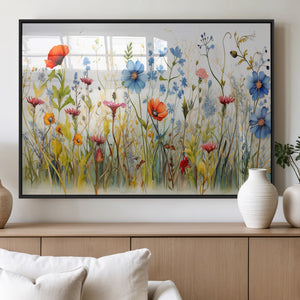 Colorful Wildflower Canvas Wall Art - Vibrant Floral