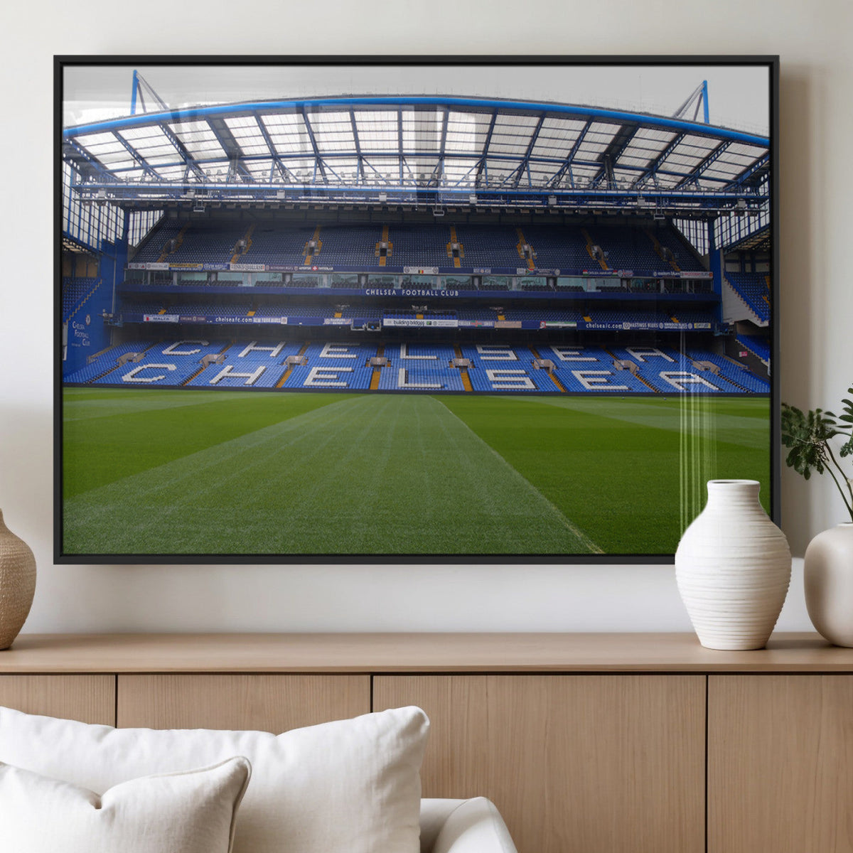 Chelsea FC Soccer Team Print - Stamford Bridge Stadium Wall