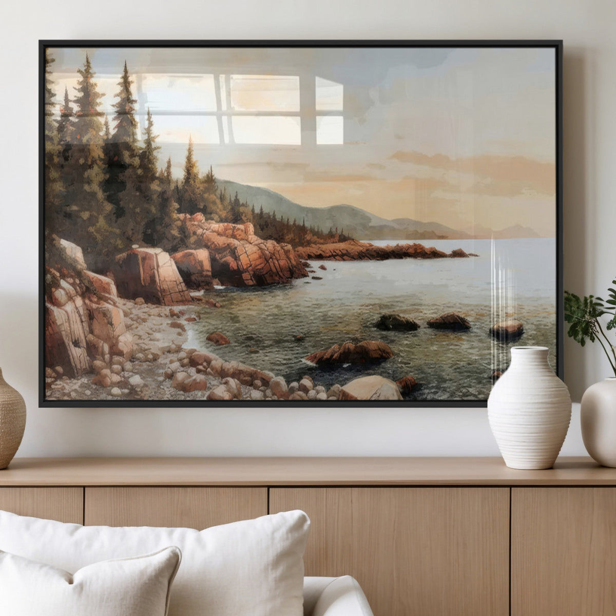 Serene Coastal View of Acadia National Park Wall Art -