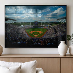 3-Panel Kauffman Stadium Wall Art Print | Large Kansas City
