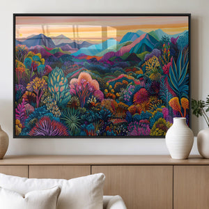 Colorful Abstract Landscape Wall Art Print Canvas - Vibrant
