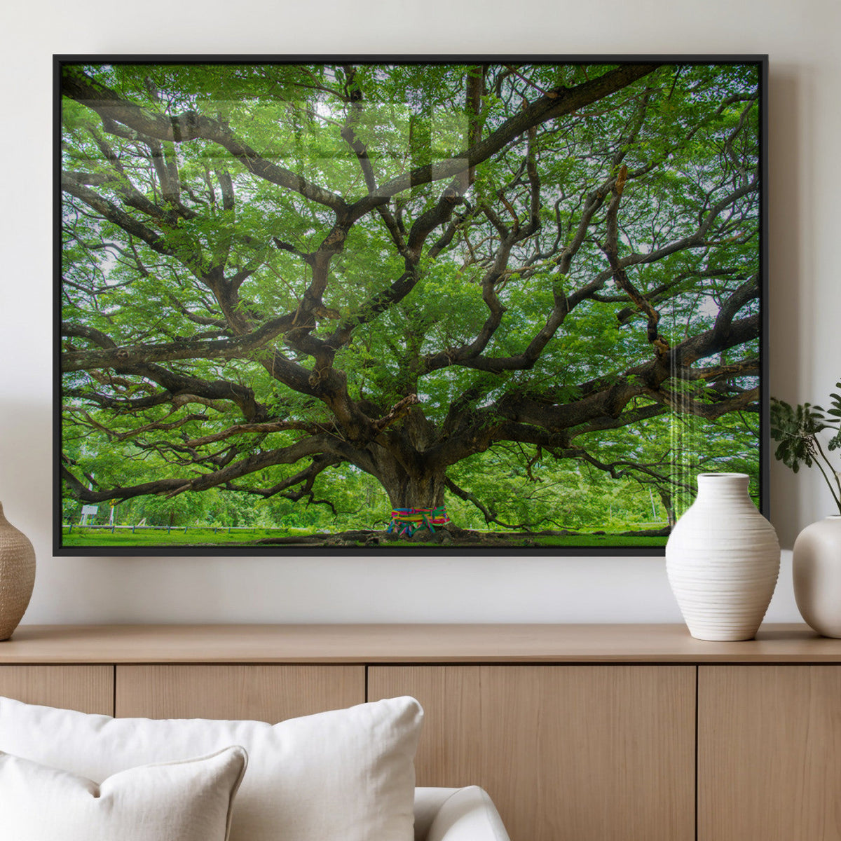 Angel Oak Tree Wall Art Canvas Print – Framed Majestic