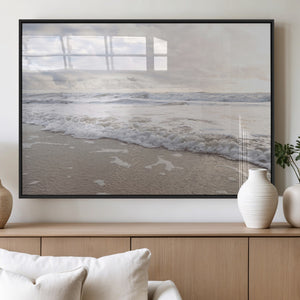 Ocean Waves Wall Art Canvas Print – Framed Coastal Shoreline