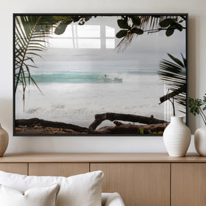Tropical Surf Wall Art Canvas Print – Framed Palm Tree View