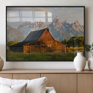 Rustic Barn Wall Art Canvas Print – Framed Grand Teton Park